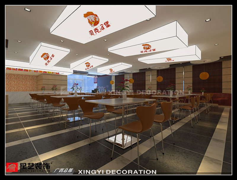 賓陽上光百貨飲食店招待區(qū)設計效果第三張圖