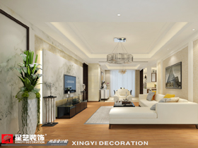 德利AICC140平現(xiàn)代風(fēng)格客廳裝修設(shè)計效果圖